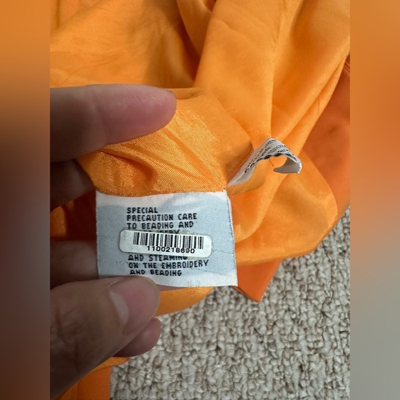 Louise Ricci Vibrant Orange Blazer with Black Detailing size 22 - Picture 8 of 11